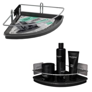 CANTONEIRA SIMPLES MULTIUSO C/FUNDO PLÁSTICA PRETO (6PÇS)-STOLF