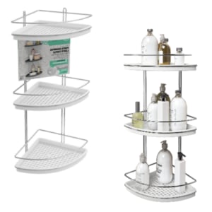 CANTONEIRA TRIPLA C/FUNDO PLÁSTICA BRANCA (3PÇS)-STOLF