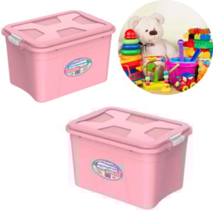 CAIXA ORGANIZADORA MULTIUSO 12LTS AMORE ROSA (6PÇS)-UNINJET