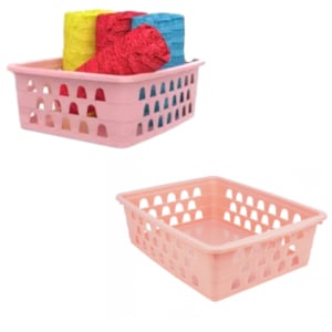 CESTO MULTIUSO GRANDE ROSA (12PÇS)-UNINJET