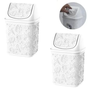 CESTO PIA 4,5LTS FLORAL BRANCO (6PÇS)-UNINJET