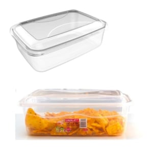 CONTAINER RETANGULAR TRANSPARENTE 2,5LTS (12PÇS)-UNINJET