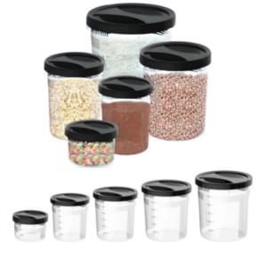 KIT C/5 POTES DE ROSCA MANTIMENTOS PRETO (3KITS)-UNINJET