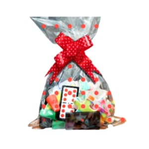 SAQ. P/PRESENTE 10X15 C/50UN POÁ VERMELHO-GALA