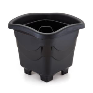 VASO QUADRADO EXTRA GRANDE PRETO 30LTS (3PÇS)-INJEPLASTEC