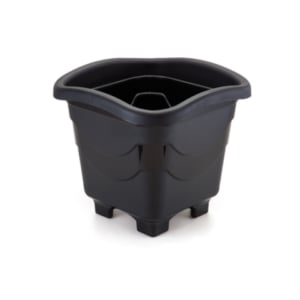 VASO QUADRADO GRANDE PRETO 10LTS (6PÇS)-INJEPLASTEC