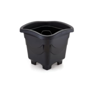 VASO QUADRADO MÉDIO PRETO 5,6LTS (12PÇS)-INJEPLASTEC