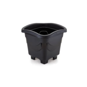 VASO QUADRADO PEQUENO PRETO 2LTS (12PÇS)-INJEPLASTEC