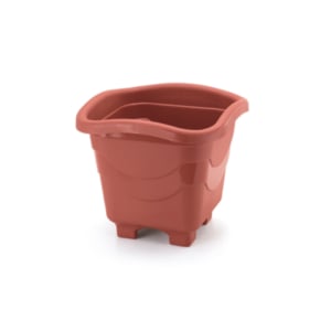 VASO QUADRADO PEQUENO TELHA 2LTS (12PÇS)-INJEPLASTEC
