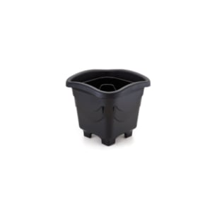 VASO QUADRADO MINI PRETO 0,55LTS (12PÇS)-INJEPLASTEC