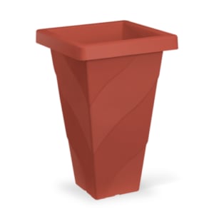 VASO ROMA QUADRADO GRANDE TELHA 20,0LTS (3PÇS)-INJEPLASTEC