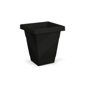 VASO ROMA QUADRADO PEQUENO PRETO 10,0LTS (6PÇS)-INJEPLASTEC