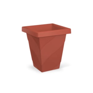 VASO ROMA QUADRADO PEQUENO TELHA 10,0LTS (6PÇS)-INJEPLASTEC