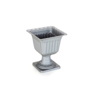 VASO TAÇA QUADRADO PEQ. CINZA (12PÇS)-INJEPLASTEC