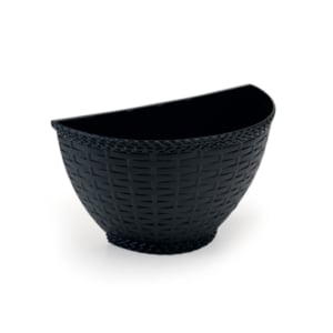 VASO DE PAREDE RATTAN PRETO (12PÇS)-INJEPLASTEC