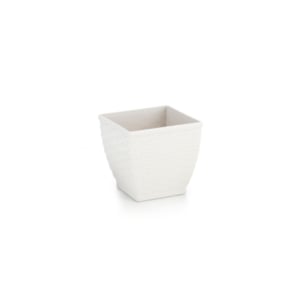 VASO CACHEPO RATTAN M2 QUAD.BRANCO (12PÇS)-INJEPLASTEC