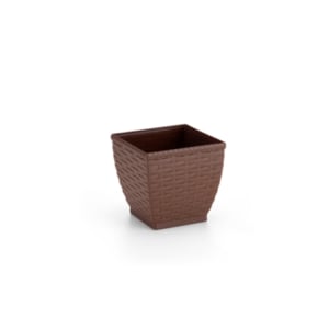 VASO CACHEPO RATTAN M2 QUAD.COFFEE (12PÇS)-INJEPLASTEC