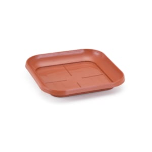 PRATO VASO QUADRADO GRANDE TELHA (12PÇS)-INJEPLASTEC