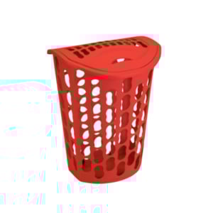 CESTO TELADO RETANGULAR 40LTS VERMELHO (6PÇS)-INJEPLASTEC