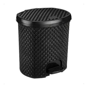 LIXEIRA 6LTS RATTAN PRETO (6PÇS)-NITRON