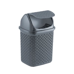 LIXEIRA DE PIA BASCULANTE RATTAN 4,5LTS CHUMBO (6PÇS)-NITRON