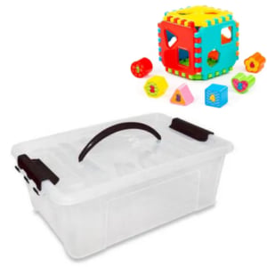 CONTAINER PLÁSTICO N°2 (12,4LTS) (6PÇS)-PLASNEW
