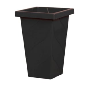 VASO QUADRADO COLUNA M PRETO 19LTS (6PÇS)-PLASNEW