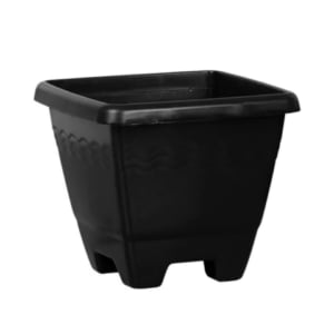 VASO QUADRADO GRANDE PRETO 14,5LTS (12PÇS)-PLASNEW