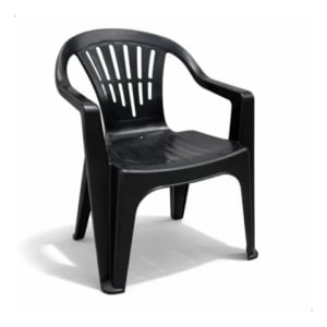 POLTRONA MAXX DESENHADA PRETA (3PÇS)-PLASNEW