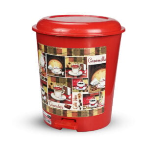 LIXEIRA REDONDA 12LTS DECOUPAGE (6PÇS)-RAE PLÁSTICOS