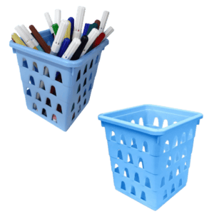 CESTO MULTIUSO PEQUENO QUADRADO AZUL (12PÇS)-UNINJET