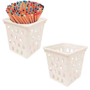 CESTO MULTIUSO PEQUENO QUADRADO PALHA (12PÇS)-UNINJET