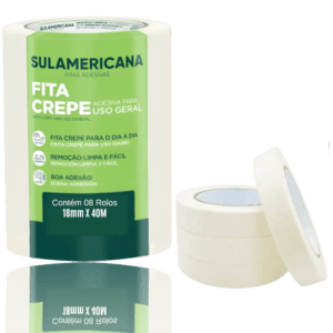 FITA CREPE 18MM X 40M (CX48)-SULAMERICANA