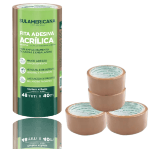 FITA ADESIVA ACRILICA MARROM 48MM X 40M (CX120)-SULAMERICANA