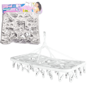 VARAL Nº06 C/48 PRENDEDORES (3PÇS)-PLASBRINK