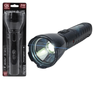LANTERNA DE LED 3W BIVOLT/RECARREGÁVEL (6PÇS)-SQ QUALIDADE