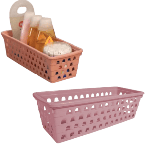 CESTO MULTIUSO RETANGULAR COMPRIDO ROSA (12PÇS)-UNINJET