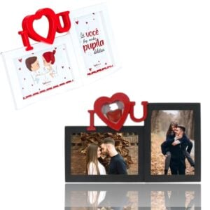 PORTA RETRATO PLÁSTICO C/2 FOTOS 10X15CM (12PÇS)-JAVICK