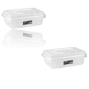 CAIXA ORGANIZADORA RETANGULAR TRANSPARENTE 1,5LTS (24PÇS)-INPLAST