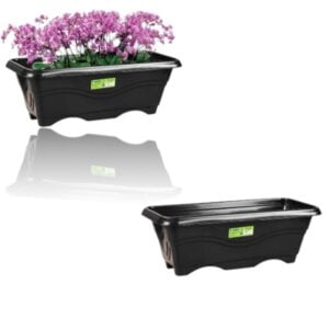 FLOREIRA MÉDIA 4LTS PRETA (24PÇS)-INPLAST