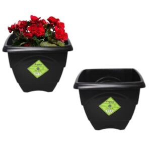 VASO QUADRADO MÉDIO 5,5LTS PRETO (24PÇS)-INPLAST