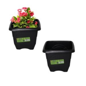 VASO QUADRADO PEQUENO 1LT PRETO (24PÇS)-INPLAST