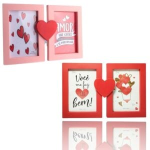 PORTA RETRATO PLÁSTICO C/2 FOTOS 10X15CM (12PÇS)-JAVICK