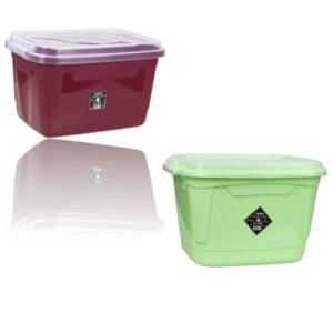 CAIXA ORGANIZADORA RETANGULAR AQUARELA 8LTS C/TRAVA (12PÇS)-INPLAST