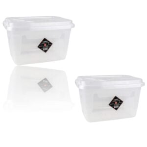 CAIXA ORGANIZADORA RETANGULAR TRANSP.8LTS C/TRAVA (12PÇS)-INPLAST