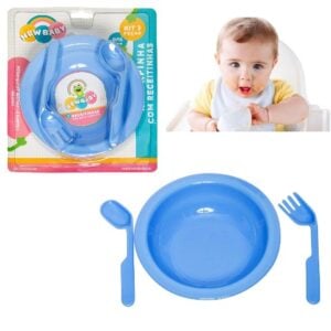 KIT REFEIÇÃO AZUL 3PÇS (12KITS)-NEW BABY