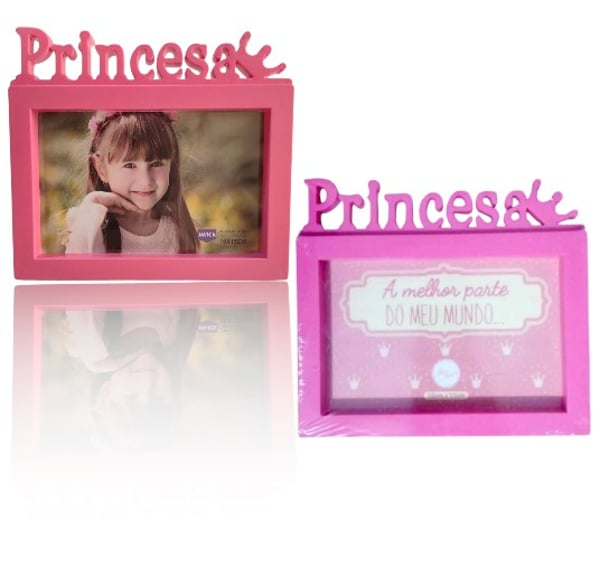 PORTA RETRATO PLÁSTICO PRINCESA C/1 FOTO 10X15CM (24PÇS)-JAVICK