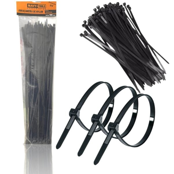 ABRAÇADEIRA DE NYLON C/100 4,8X400MM (12PCT)-NAVY