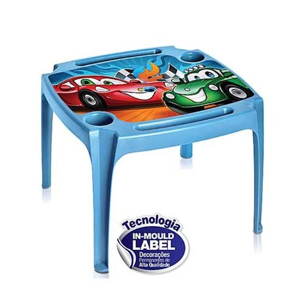 MESA INFANTIL AZUL LABEL (3 PÇs) – ARQPLAST [25237]