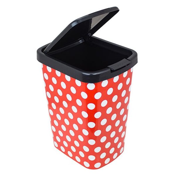 LIXEIRA DE PLÁSTICO 9L C/ CLICK LABEL POA COLORIDA  (6 PÇs) – ARQPLAST [25522CS]